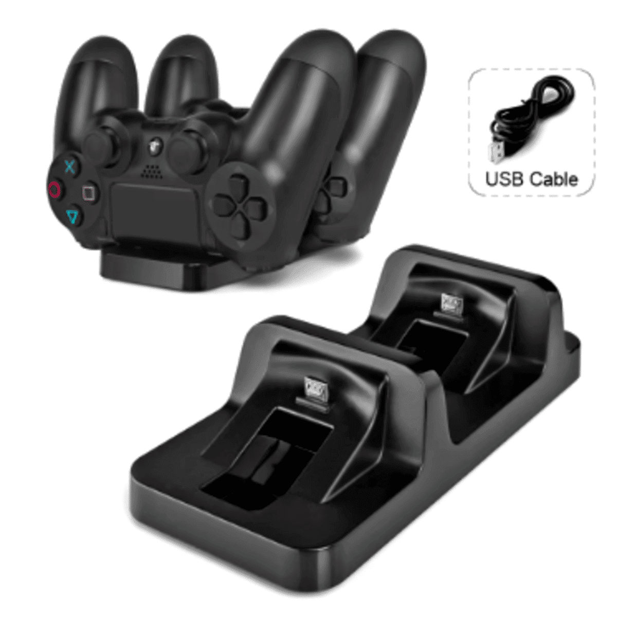 מעמד טעינה עם שתי כנות לשלטי PS4