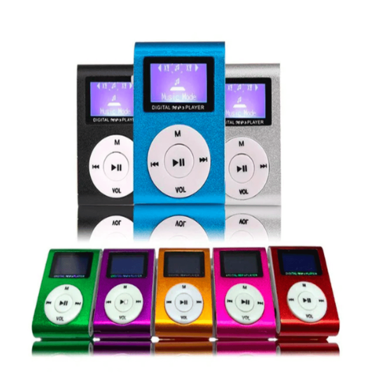 נגן MP3 קטן עם אוזניות ותמיכה בכרטיס זיכרון