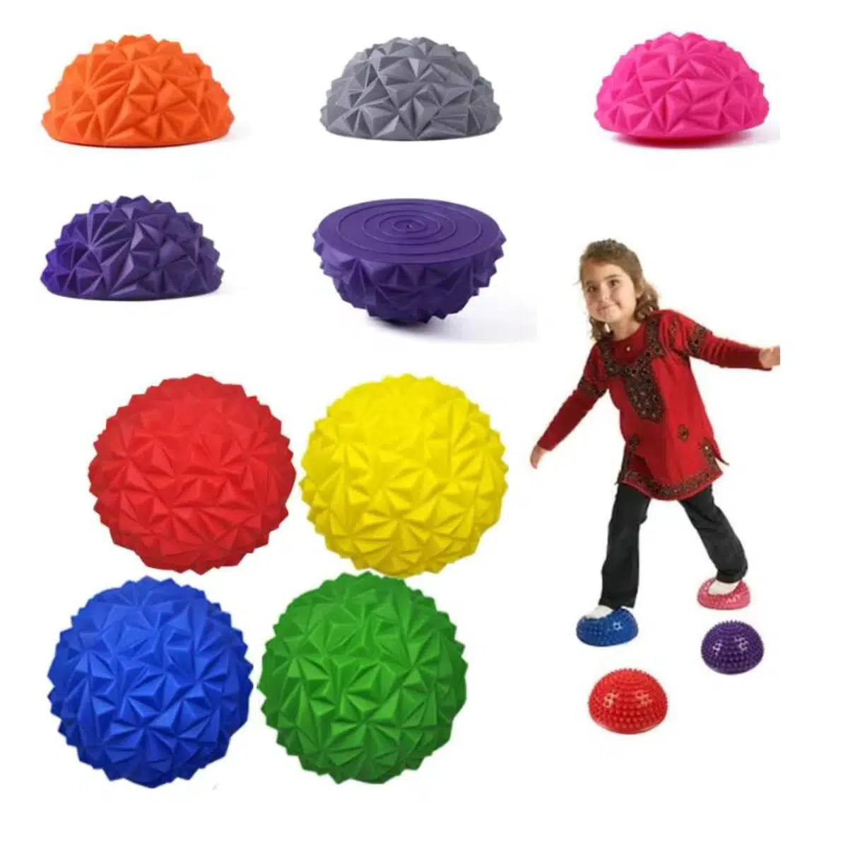חצי כדור שיווי משקל לאימוני יוגה
