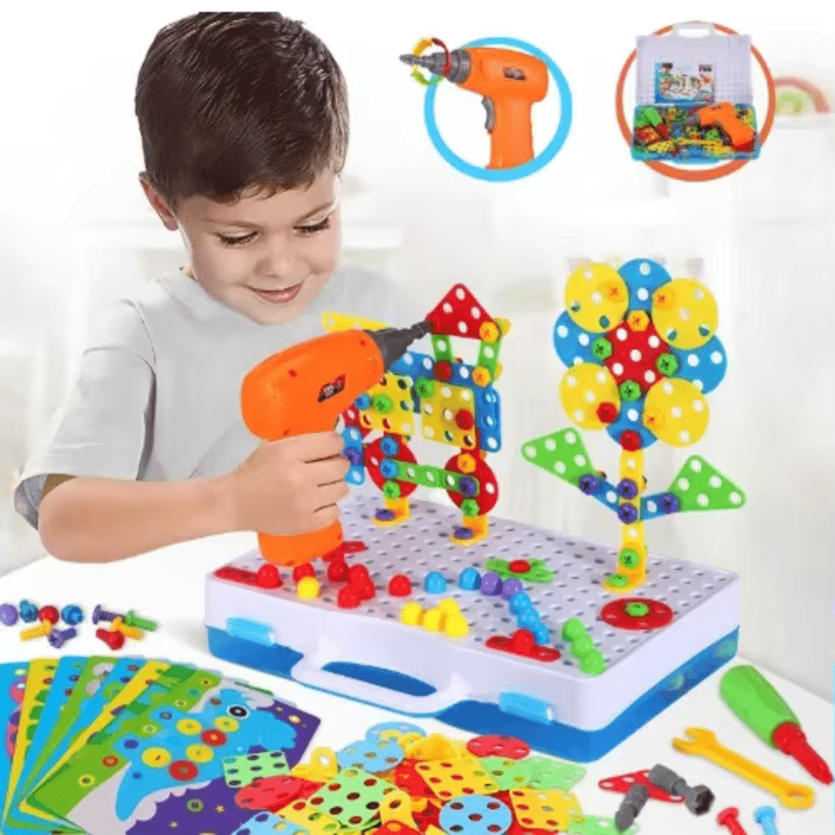 ערכת כלי עבודה לילדים לבניה ולמידה