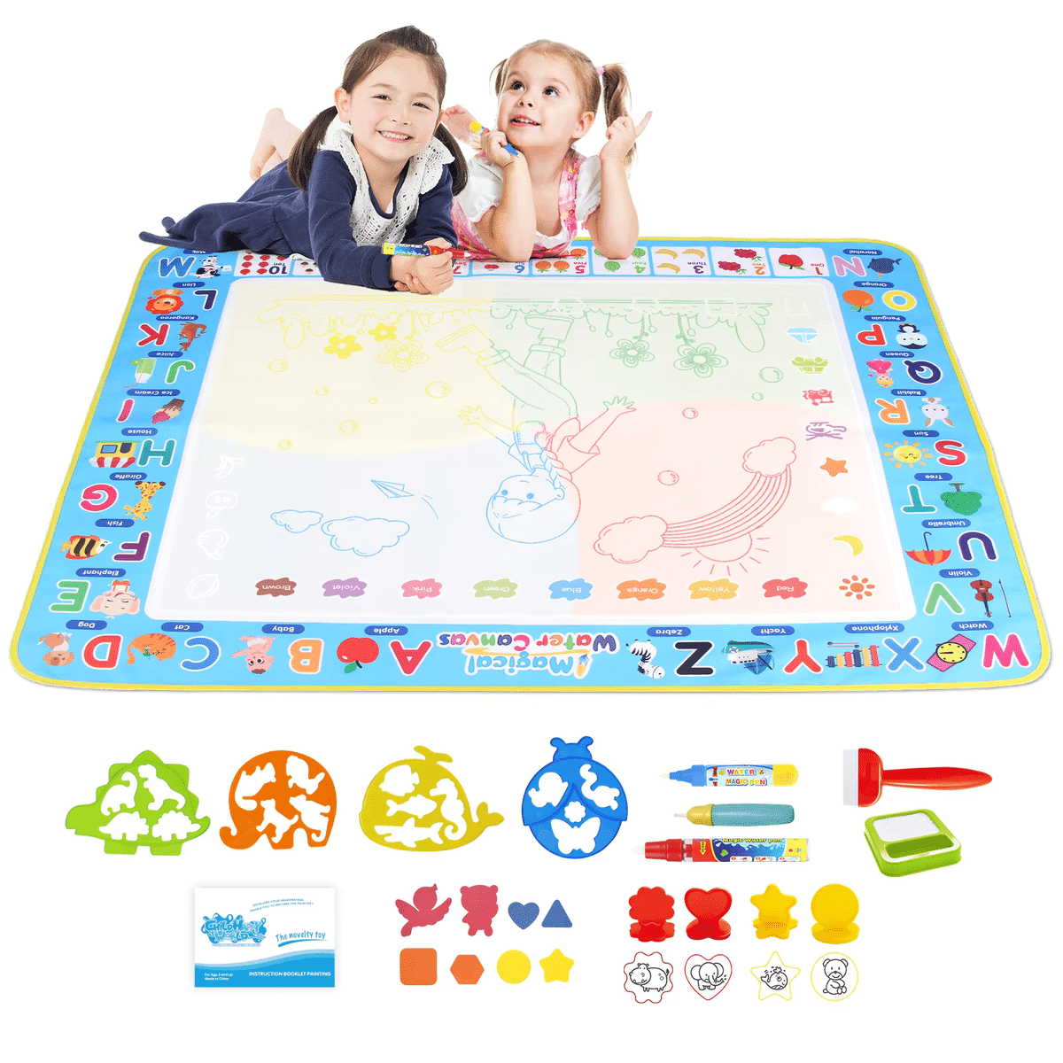 משטח ציור מים קסום לשימוש חוזר