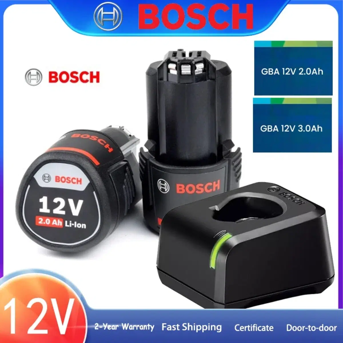 סוללת ליתיום 12V ומטען לכלי חשמל