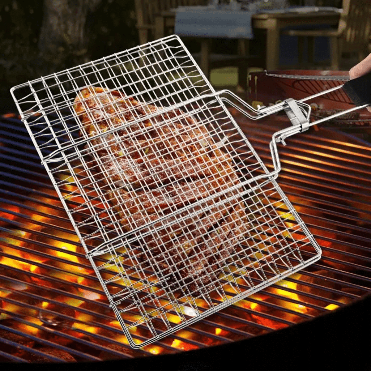רשת גריל BBQ נירוסטה לצלייה