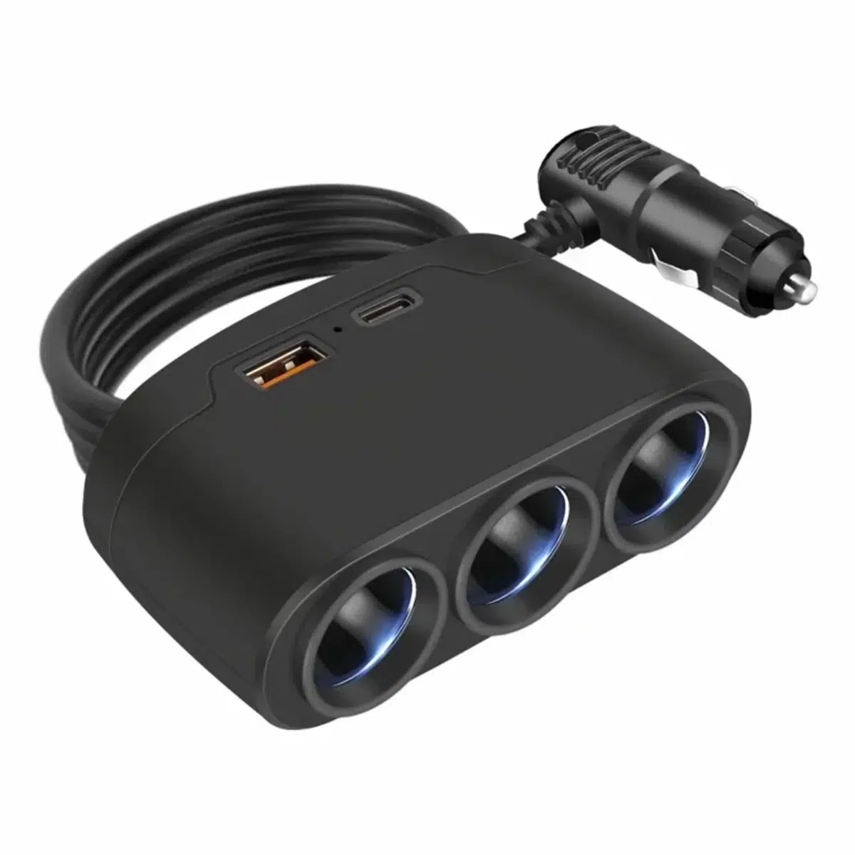 מפצל שקע מצית לרכב טעינת USB מרובת כניסות