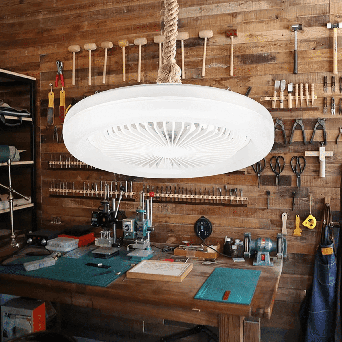 מאוורר תקרה שקט עם תאורת LED