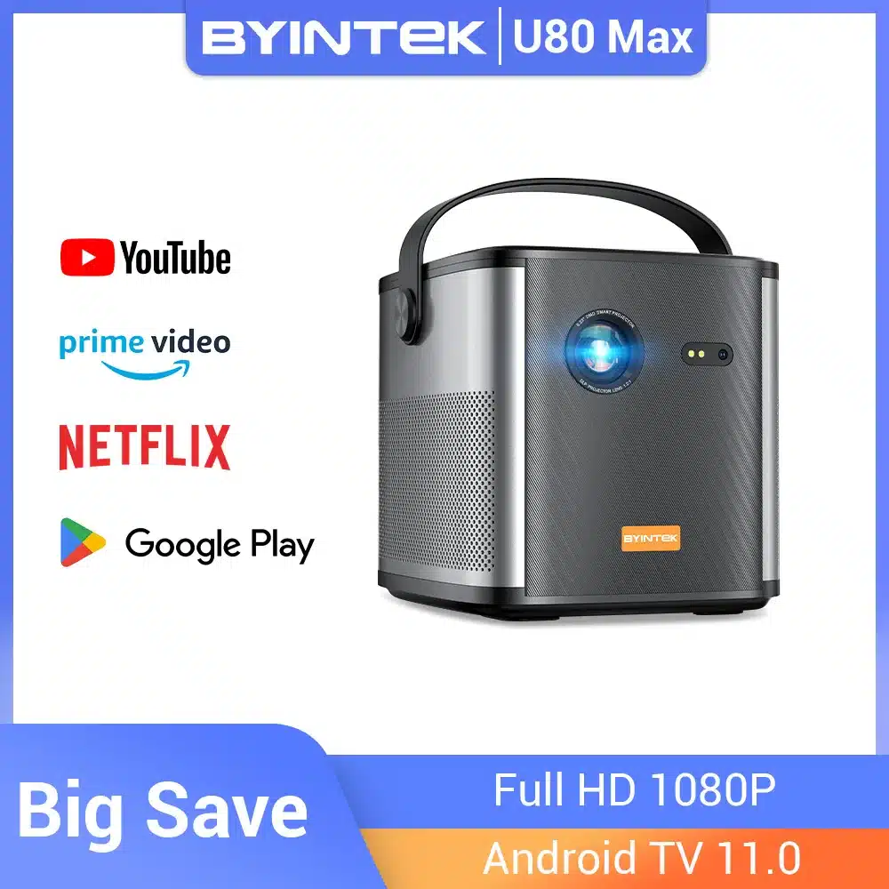 מקרן 4K נייד לקולנוע ביתי עם WiFi