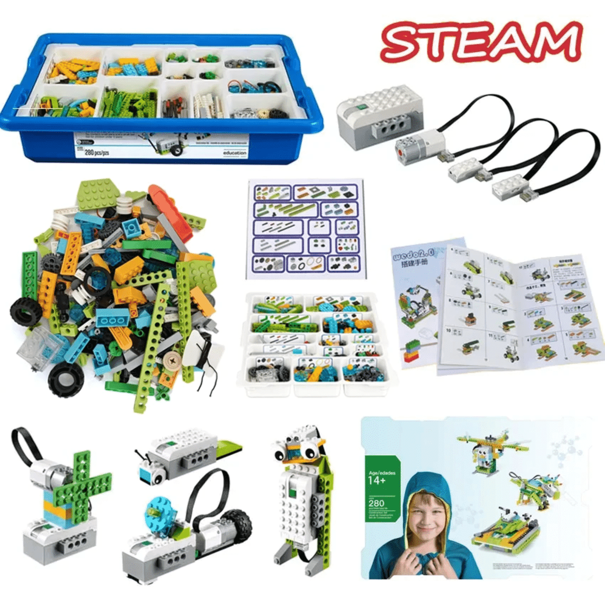 ערכת בנייה רובוטית לילדים 280 חלקים