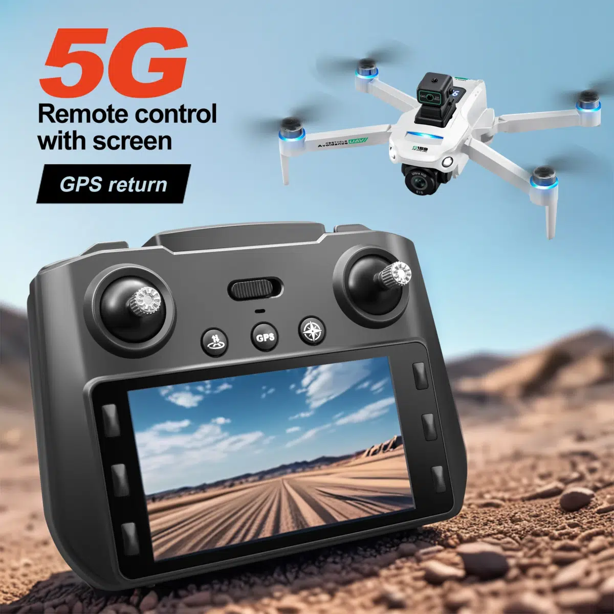 רחפן GPS 5G עם מצלמה 8K ושידור חי