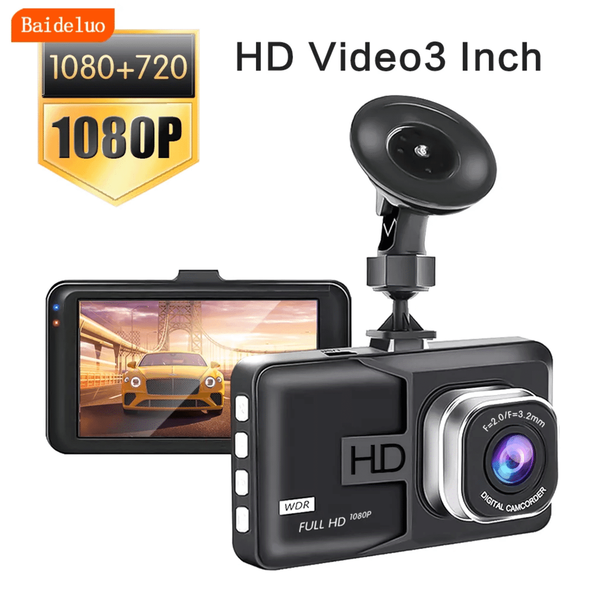 מצלמת DVR לרכב עם הקלטה מחזורית