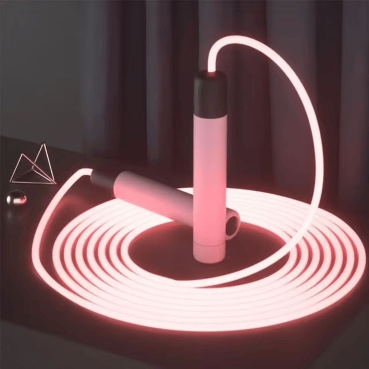 חבל קפיצה מואר עם נוריות LED לחורף