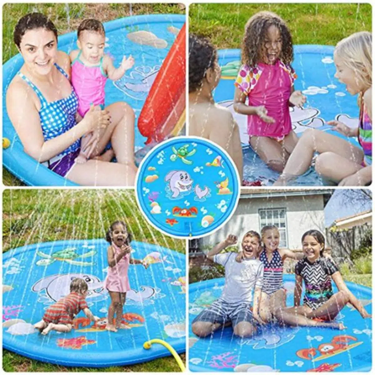 שטיח משחק מים מתנפח לקיץ בגינה