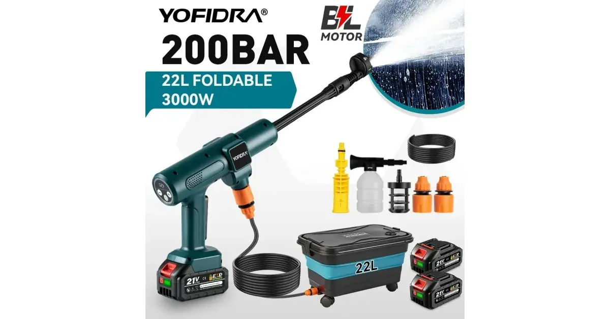 אקדח שטיפה YOFIDRA לחץ 200 בר
