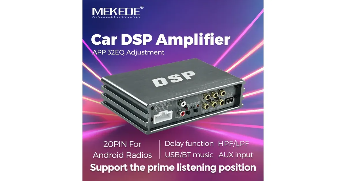 מגבר לרכב MEKEDE עם DSP 4x50W