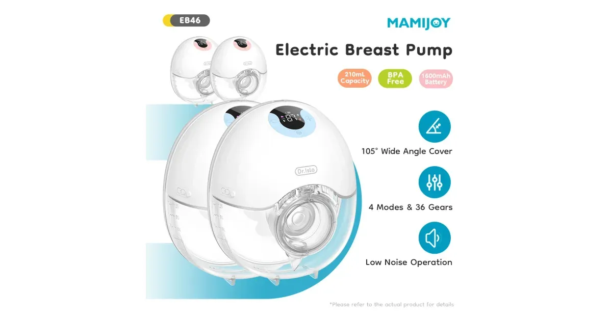 MAMIJOY שואבת חלב כפולה לבישה