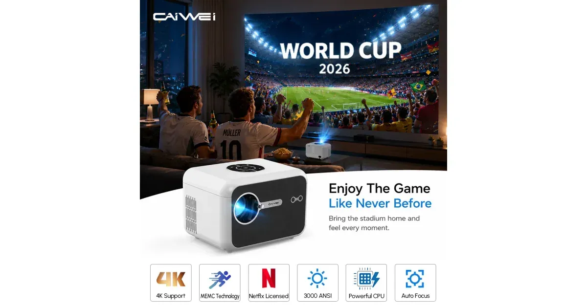 מקרן חכם CAIWEI A6L לקולנוע ביתי