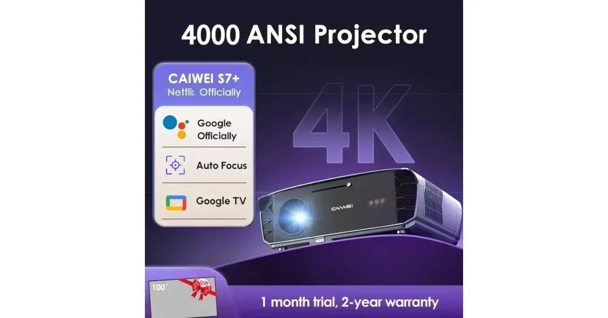 מקרן חכם CAIWEI S7+ ברזולוציית 4K