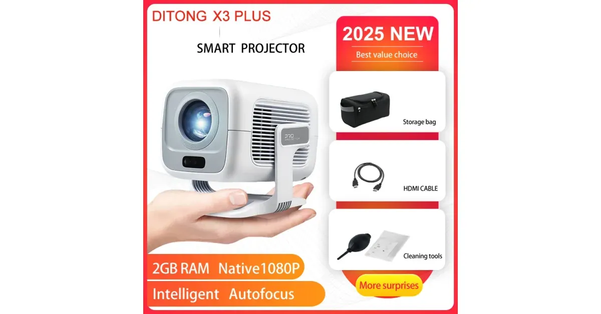 מקרן חכם קומפקטי DITONG X3 Plus