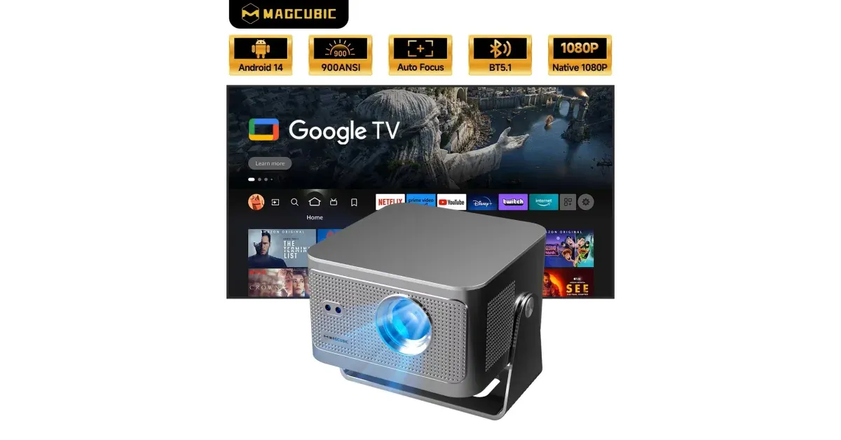 מקרן חכם Magcubic HY350GT עם Google TV